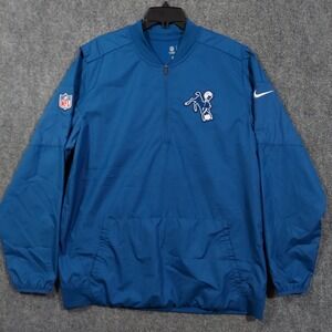 Indianapolis Colts Jacket Mens Large NFL Football Dri‎ Fit Pullover Nike Onfield